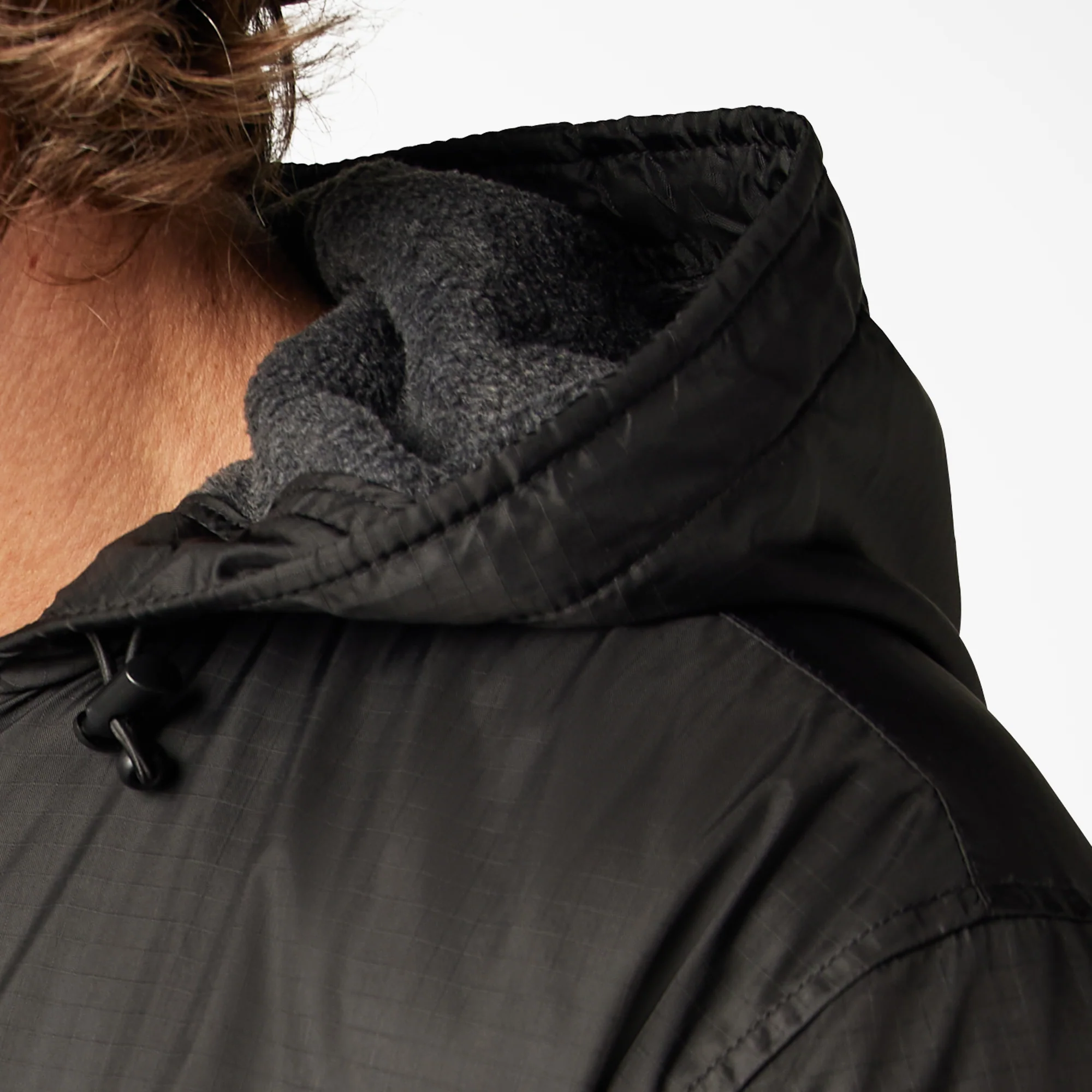 Fleece Lined Nylon Hooded Jacket - Image 8