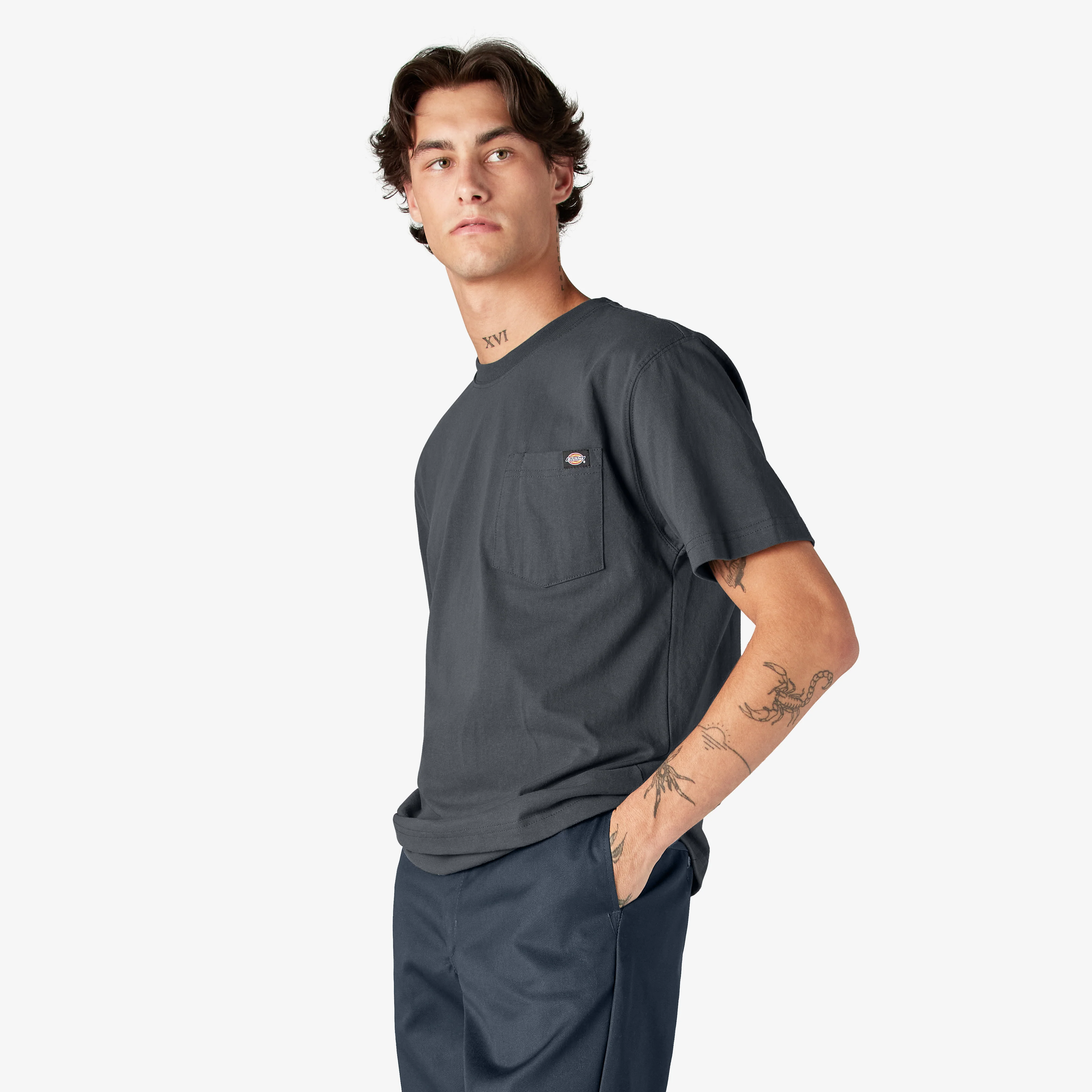 Heavyweight Short Sleeve Pocket T-Shirt - Image 3