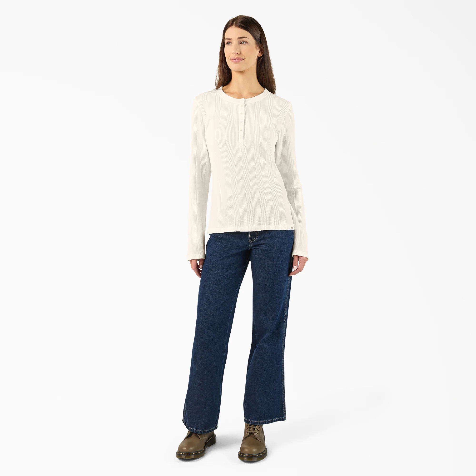 Women’s Crewneck Henley Shirt - Image 4