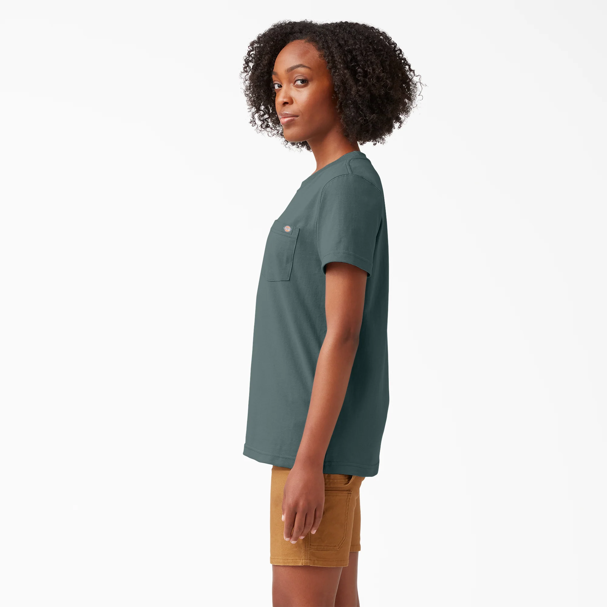 Women's Heavyweight Short Sleeve Pocket T-Shirt - Image 3